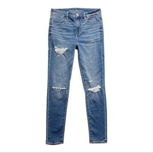 American Eagle next level stretch distressed skinny jeans